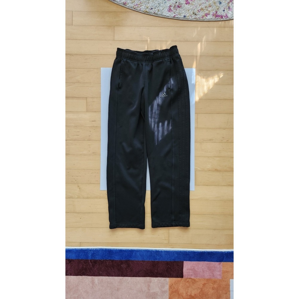 adidas ClimaWarm Men's M Black Fleece Polyester Sweatpants Drawstring Straight